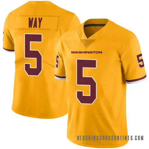 Limited Tress Way Men's Washington Commanders Gold Color Rush Jersey - Nike